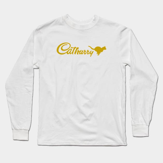 cat hurry Long Sleeve T-Shirt by small alley co